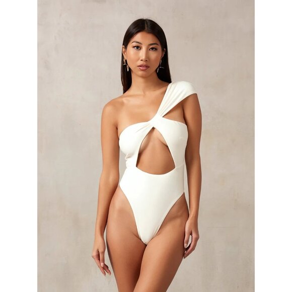 Marcia B Maxwell Aurora One Piece in Cream Small New Womens Swimsuit - Picture 10 of 10